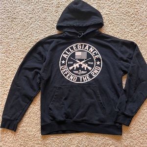 Men's Hoodie Allegaince Defend The 2nd Amendment Size M